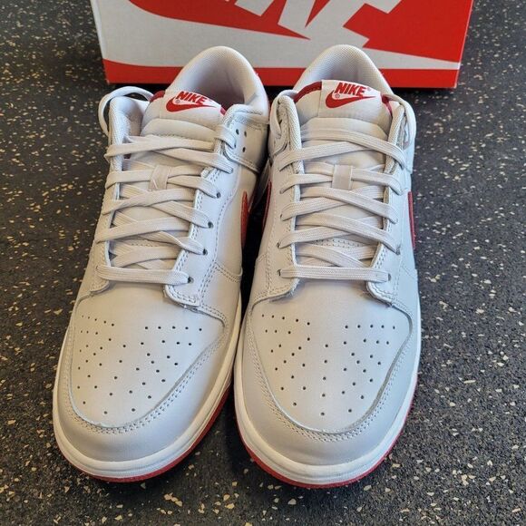 Nike Dunk Low Vast Grey Varsity Red White OSU FJ0832-011 Men Size 9
